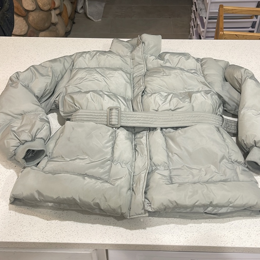 ASOS Silver Puffer Jacket - Picture 3 of 7